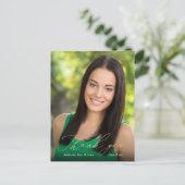 Carte Postale Calligraphie d'or Merci de graduation photo (Debout devant)