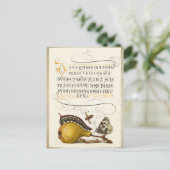 Carte Postale Calligraphie dorée initiale vintage perruque (Debout devant)