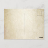 Carte Postale Calligraphie dorée initiale vintage perruque (Dos)