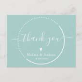 Carte Postale Calligraphie Élégante - Remerciements de Mariage T (Devant)