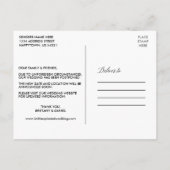 Carte Postale Calligraphie Flore Tropicale Changement La Date (Dos)