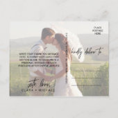 Carte Postale Calligraphie lunaire | Merci photo de sauvegarde (Dos)