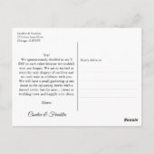 Carte Postale Calligraphie M. Mme Mariage Faire-part Elopement (Dos)