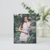 Carte Postale Calligraphie manuscrite Merci de graduation (Debout devant)