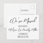 Carte Postale Calligraphie manuscrite Nouvelle adresse Déplaceme (Devant / Derrière)