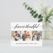 Carte Postale Calligraphie Mariage 3 Photo Forever Merci (Debout devant)