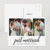Carte Postale Calligraphie Mariée 3 Photo (Devant / Derrière)