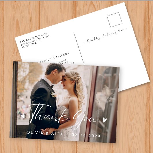 Carte Postale Calligraphie Merci