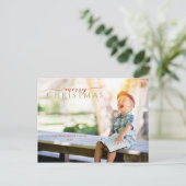 Carte Postale Calligraphie minimaliste Salutation & photo (Debout devant)