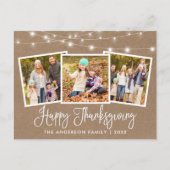 Carte Postale Calligraphie moderne 3 Photo Thanksgiving Kraft (Devant)