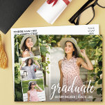 Carte Postale Calligraphie moderne 4 Faire-part d'obtention d'un<br><div class="desc">Script de calligraphie moderne Diplômé 4 Faire-part de diplôme de photographie Carte postale</div>