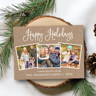 Carte Postale Calligraphie moderne amusante 3 Photo Kraft Fêtes