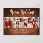 Carte Postale Calligraphie moderne amusante 3 photos Bois Fêtes (Devant)