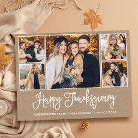 Carte Postale Calligraphie moderne amusante Kraft 5 Photos Thank<br><div class="desc">Calligraphie moderne Script Bon thanksgiving Famille 5 Photo Kraft Carte postale</div>