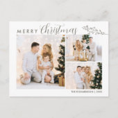 Carte Postale Calligraphie moderne Collage photo Joyeux Noël (Devant)