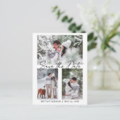 Carte Postale Calligraphie Moderne Encre 3 Photos Enregistrer La (Debout devant)