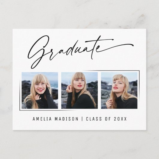 Carte Postale Calligraphie moderne Encre Script Artural Grad 3 P (Devant)