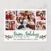 Carte Postale Calligraphie moderne Holly 5 Photo Holiday (Devant)