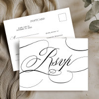Calligraphie moderne intemporelle noir et blanc RS