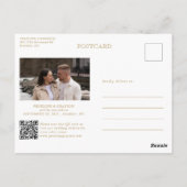 Carte Postale Calligraphie moderne or intemporel Enregistrer la  (Dos)