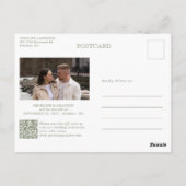 Carte Postale Calligraphie moderne sans temps Save the Date (Dos)
