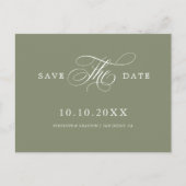 Carte Postale Calligraphie moderne sans temps Save the Date (Devant)