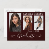 Carte Postale Calligraphie moderne Script 3 Photo Brgdy Graduati (Devant / Derrière)