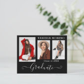 Carte Postale Calligraphie moderne Script 3 Photo BxW Graduation (Debout devant)