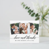 Carte Postale Calligraphie moderne Script 3 Photo Love and Thank (Debout devant)