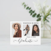 Carte Postale Calligraphie moderne Script 3 Photo WxB Graduation (Debout devant)