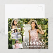 Carte Postale Calligraphie moderne Script 4 Diplôme photo (Devant / Derrière)