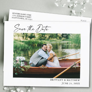 Carte Postale Calligraphie Moderne Stylo À Encre Photo Enregistr