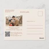 Carte Postale Calligraphie moderne Terracotta Boho Enregistrer l (Dos)