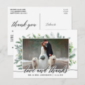 Carte Postale Calligraphie Noël Pin Éléments de mariage Photo (Devant / Derrière)