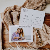 Carte Postale Calligraphie Nous nous attendons à une Faire-part 