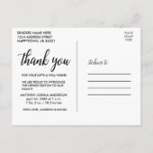 Carte Postale Calligraphie Nouveau Bébé 4 Collage de Photos Merc (Dos)