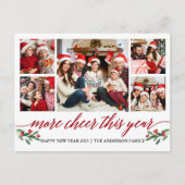 Carte Postale Calligraphie Plus Cheval Cette Année 5 Photo Rouge (Devant)