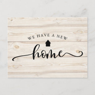 Carte Postale Calligraphie rustique du bois Faire-part mobile