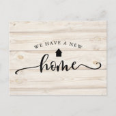 Carte Postale Calligraphie rustique du bois Faire-part mobile (Devant)