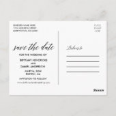 Carte Postale Calligraphie Script Kraft Enregistrer La Date Phot (Dos)