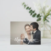 Carte Postale Calligraphie Script Mariage photo (Debout devant)