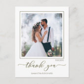 Carte Postale Calligraphie Script Moderne Simple Deux Photo Élég (Devant)