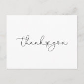 Carte Postale Calligraphie simple élégante de remerciement (Devant)