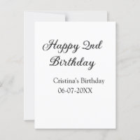 calligraphie simple minimale joyeux 2ème anniversa