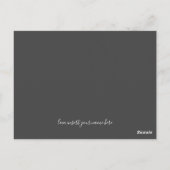 Carte Postale Calligraphie simple moderne pour demande de témoin (Dos)