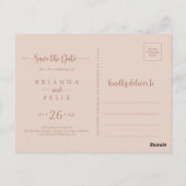 Carte Postale Calligraphie Terracotta Horizontale Enregistrer la (Dos)