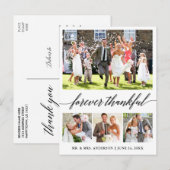 Carte Postale Calligraphie Toujours Reconnaissant 4 Photo Merci (Devant / Derrière)