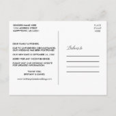 Carte Postale Calligraphie Tropical Change La Date Nouvelle Date (Dos)