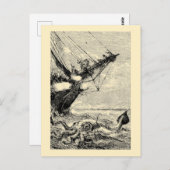 Carte Postale Calmar géant de 2000 ligues sous la mer (Devant / Derrière)