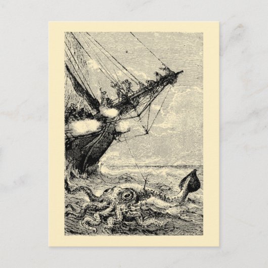 Carte Postale Calmar géant de 2000 ligues sous la mer (Devant)